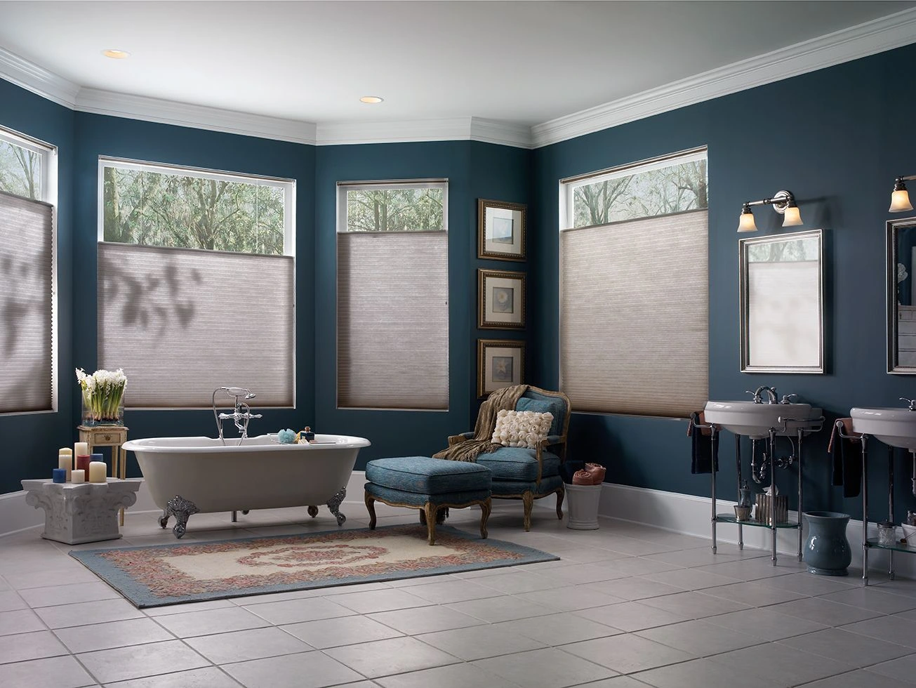 Vertican cellular host-family example. Motorization is offered; the photograph does not identify the fitted controls.