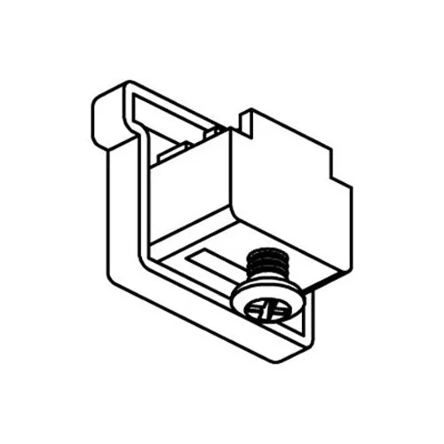 A curtain-track end cap from Morningside's original hardware collection.