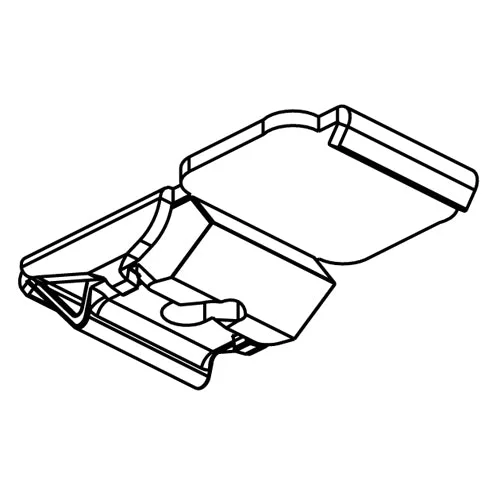 A ceiling-mount curtain-track bracket from Morningside's original hardware collection.