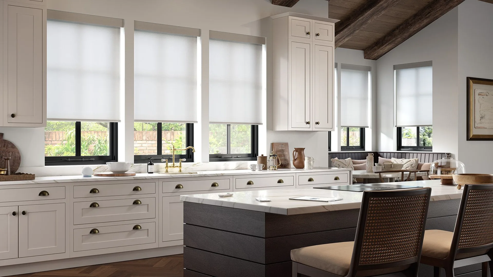Alta's motorized window-covering room example.