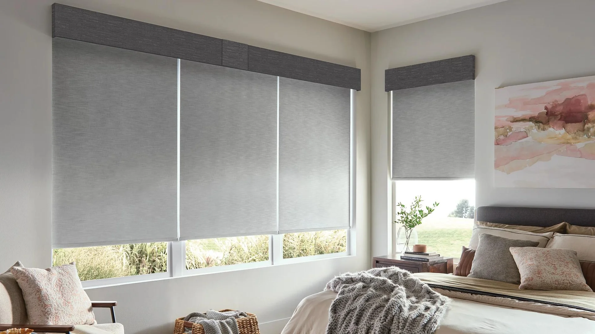 Alta roller supplier example; the selected fabric, hardware and PowerWand compatibility require an approved specification.