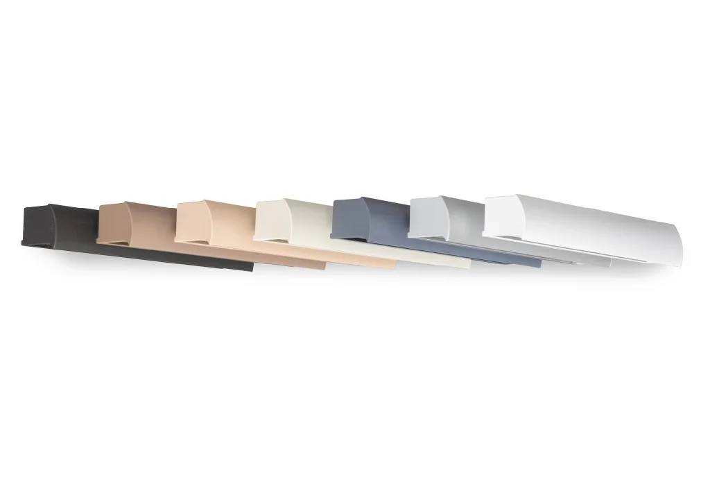 Elite cellular-shade headrail finish options.