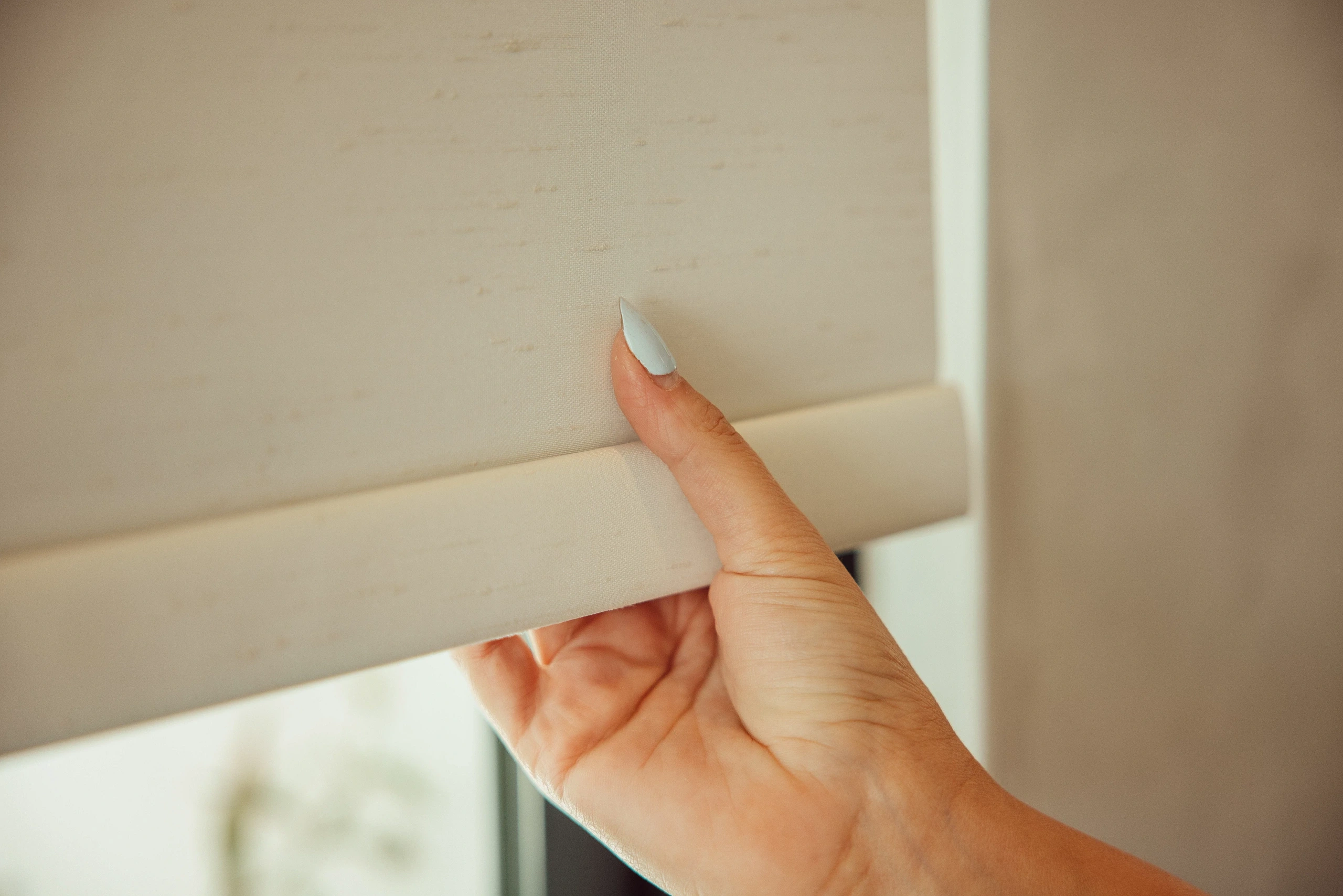 Graber roller shades in a bathroom.