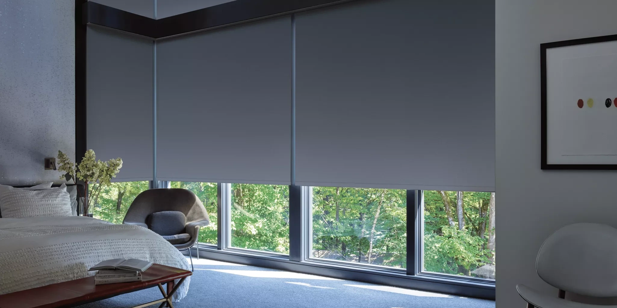 Designer Screen Shades in Abyss Volcanic Ash